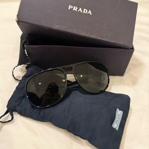 Prada black Aviator Sunglasses